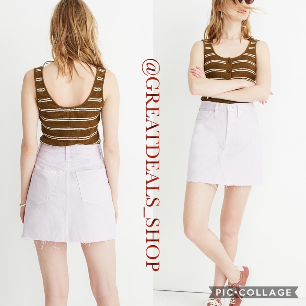 •CLOSING MADEWELL• Rigid Denim A-Line Mini Skirt